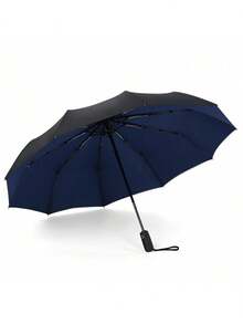 10根伞骨自动防风伞，防水，轻便旅行伞 - 男女通用，学生理想之选，一键开合，加固防风防雨设计，多功能旅行伞