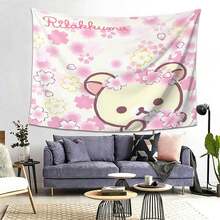 Rilakkuma Idea Tapestry, Colorful Thick Textur1d Wall Hanging For Living Room, Bedroom,  Office & Party Decor – No Power Needed, Perfect Gift, Stylish Room Accent With Luxurious Feel - 彩色 - 查看 3