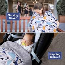 Oaoleer 1PC Car Seat Cover Baby, Carseat Covers Baby Boy, Minky Infant Car Seat Cover Winter, Peekaboo Opening Car Seat Canopy, Multi-Use Baby Carrier - 冬季 - 查看 6