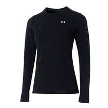 Under Armour Tricou cu mânecă lungă UA W Packaged Base Crew 3.0-BLK pentru femei, bluză de antrenament zilnic, sport - Negru - Vizualizare 1