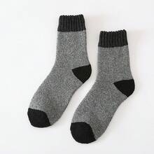 Winter Wollsocken für Männer, Fleece und warme Socken, Wadenlange Socken, Kaschmirsocken, Schwammsocken für Männer