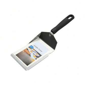 Stainless Steel Griddle Turner With Soft Grip Handle – Angled Edge Spatula For Lifting, Flipping & Scooping