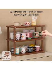 9-Grid Desktop Cup Holder, Storage Rack, Multi-Layer Home/Office Desk Organizer, Kitchen Supplies, Home Storage Rack, Available In 2 Sizes - Multicolor - View 10