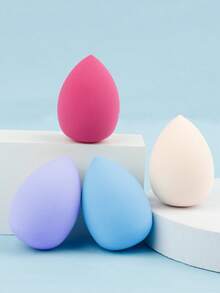 4 Pcs Makeup Sponge, Super-Soft Foam Easily Blends Foundations, Powders & Creams, Reusable, Washable, Streak Free Application, Vegan, Cruelty Free - Multicolor - View 11