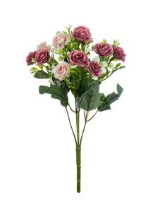 1/80支仿真玫瑰花丝绸花束假植物，适用于春季婚礼花瓶，可用于家居、餐厅、卧室、厨房、浴室装饰，母亲节、情人节、节日、生日派对用品，户外花园装饰 - 沙紅色 - 查看 6