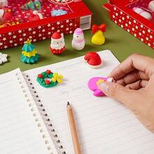 1 Box Christmas Santa Claus, Snowman, Reindeer, Christmas Tree, Snowflake Shaped Decorative Ornaments Gift Box, Christmas Gift, Back To School Small Gift, Suitable For Holiday Party