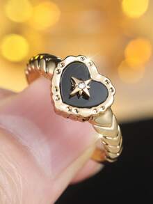 Tsnamer 1 件复古珍珠母戒指完美周年纪念礼物结婚戒指个性戒指承诺戒指珠宝礼物