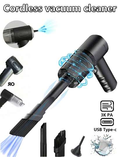 Aspirapolvere portatile senza fili da 120W, mini e portatile per auto e casa