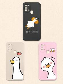 3个可爱卡通鸭子图案软硅胶手机壳，兼容和Galaxy智能手机 - 彩色 - 查看 33