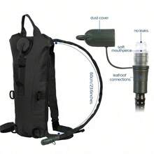 Men's And Women's Outdoor Water Bag Backpack | 3L | Adjustable Straps | Wear-Resistant | Durable Water Replenishment Backpack, Suitable For Hiking, Cycling, Mountaineering, Running, Halloween, Christmas, Thanksgiving Gifts - 黑色 - 查看 2