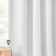 2025  Bedroom Curtains 2 Panels Sets Faux Linen Textured, Pinch Pleated Room Darkening Light/Heat Blocking Window Drapes Thermal Insulated For Living Room, Angora, W50 X L108, 2 Panels - 鉤腰帶 | 灰白色 - 查看 8