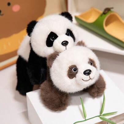 1 pieza Muñeca de peluche suave de panda lindo, cojín de panda, regalo de cumpleaños para niños