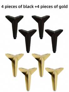 4 Confezioni di gambe per mobili in stile moderno, alte 12 cm / 4,72 pollici, adatte per l' assemblaggio fai-da-te o la sostituzione di comodini e altri mobili - in materiale metallico