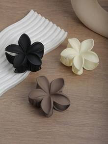 6 件波西米亚甜美 8 厘米果冻色雏菊发夹，极简主义清新花朵发夹适合日常休闲和海滩度假，春夏时尚发饰花爪夹秋冬