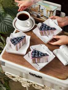 100pcs Minimalist Cartoon Pattern Baking Paper, Suitable For Cakes, Gifts, Valentine's Day Cookies Packaging, Etc. Materials Include Handmade Paper, Baking Paper, Grease-Proof Food Packaging Paper, Wax Paper, Baking Tools, Small Tools, Kitchen Accessories, Kitchen Supplies, Etc. Patterns May Vary Slightly Between Batches. Essential For Back To School Season. - 彩色 - 查看 8