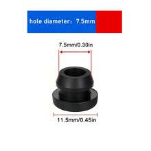 5Pcs 2.5-15mm Black Conical T-Shaped Silicone Plug Head Blanking End Caps Tube Inserts Bung Proof High Temperature