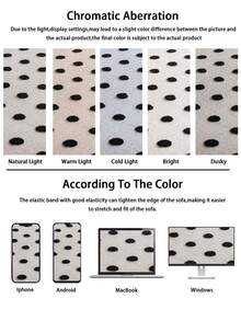 1件加厚保暖提花柔软天鹅绒防滑沙发座垫套，时尚柔软亲肤宠物防抓弹力沙发套，秋冬季防抓沙发裙，适用于L型组合沙发和1/2/3/4座沙发（单独出售） - 米色 - 查看 10