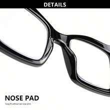 1pc Fashion Large Frame Multifocal Reading Glasses, 2-In-1 Progressive Lens, Classic Black & Leopard Print Elements, Flexible Spring Hinges For Comfortable Fit, Elegant Ladies Bifocal Glasses For Daily Office Reading