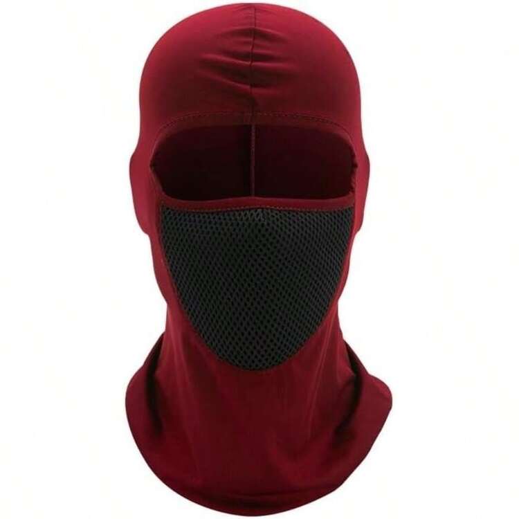 EVD-X Balaclava con Filtro Pasamontañas Táctico, Bandana, Cuellera, Moto, Multifuncional, Ciclismo, Protección UV, Sol, Viento, Polvo Hombres y Mujeres(Talla Única Rojo) - Tipo 1 - Añade 2