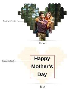 1pc Customized Photo Puzzle, DIY Picture & Text Blocks, Colorful Photo Puzzles, Memory Decoration, Christmas, New Year, Valentine's Day, Anniversary Gift, Valentine's Gifts For Her, Heart - Single-sided Photo Printing - View 5