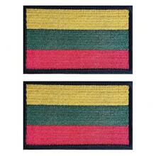 2 PCS  Lithuania Flag Patches Embroidered Tactical Military Morale Patch Applique Fastener Hook And Loop{Inchcolor_nameinch:InchLithuaniainch} - Lithuania - View 1