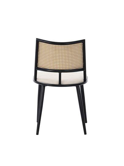 Pu Seat Cushion Rattan Chair, Beige, Black, Pieces, Restaurant, view 8