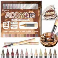 Bộ bút dạ acrylic chuyên nghiệp Flysea New Colorful Series 12 chiếc/hộp, màu sắc sống động, hệ thống mực chảy mượt mà mới, 12 màu/bộ, nhiều sự kết hợp màu sắc khác nhau, sản phẩm mới ra mắt, chất lượng tốt hơn, trải nghiệm viết mượt mà hơn, được thiết kế dành cho các nghệ sĩ chuyên nghiệp. - Nhiều màu - Xem 11
