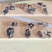 Llavero acrílico de Kaiju No. 8, figura de monstruo de dibujos animados linda, llavero con broche en forma de D para mochila, accesorio de anime coleccionable y divertido, regalo perfecto para fans