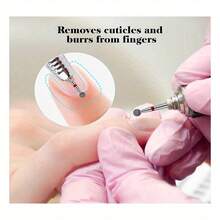 10件套专业美甲钻头，玉米层美甲钻头，红色圆形收纳盒，5.0毫米