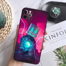 Funda de teléfono DJ M-Marshmello compatible con  16,15,14,13,12 Mini 11 Pro XR,X,XS,MAX 7,8 Plus, funda de silicona suave negra, compatible con funda de  17, funda de  17 Pro, funda de  17 Pro Max - z8 - Ver 4