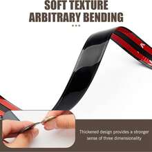 Smart Design, Strong Defense! Car Window Decorative Trim Strip - Universal Black Window Bumper Protective Trim - Reliable PVC Anti-Collision Strip For Your Vehicle! - 黑色 - 查看 4