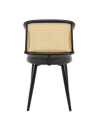 Dining Chairs, Chairs Rattan Backrest, Fluwelen Cushion Seat, Com Tafel Breathable, Moderne Restaurants, Living Rooms Cafes view 11