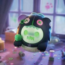 1 件或更多随机风格酒店泰迪熊动漫模型，由 PVC 和 ABS 制成，精美的礼物送给小雕像收藏家朋友，非常适合送礼 - 霧霾藍 - 查看 8