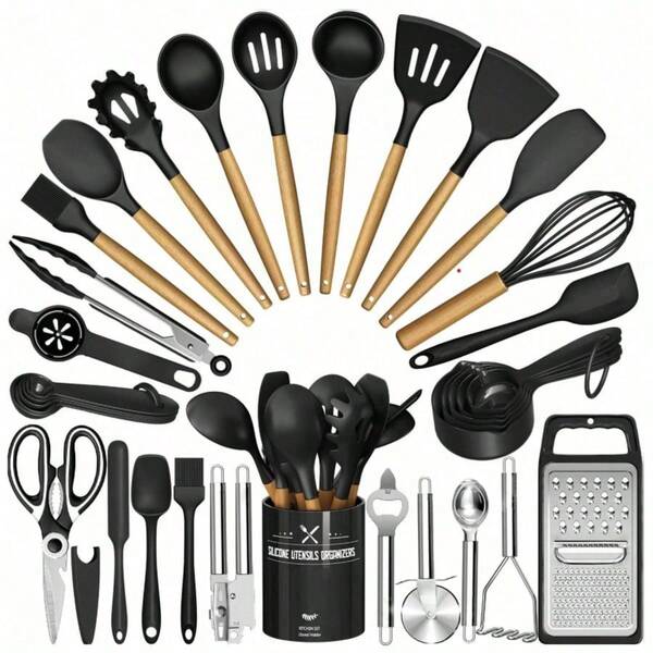 Utensilios de cocina de silicona, batidora de pasteles, asistente de cocción de pasteles, herramientas de cocina, suministros de cocina, utensilios de cocina antiadherentes, lavables, modernos, adecuados para pastelerías, cafeterías de desayuno, esenciales del hogar, convenientes, rápidos, fáciles, eficientes