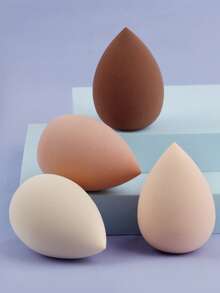 4 Pcs Makeup Sponge, Super-Soft Foam Easily Blends Foundations, Powders & Creams, Reusable, Washable, Streak Free Application, Vegan, Cruelty Free - Multicolor - View 8