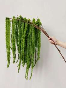 MEHELANY 6/3/1pcs Artificial Wisteria Flower Pendant, Lover's Tear Pendant Plant, Silk Artificial Amaranth Wedding Pendant, Burgundy Wedding Floral, Cascading Wedding Bouquet, Suitable For Wedding Backdrop Decor, Hotel Decor, DIY Flower Arrangement, Vase Filler, Wall Decor, Mother's Day, Birthday, Party, Gift (Fabric Material Artificial Flowers) - Green - View 9