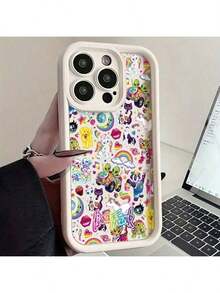 Fundas de silicona para iPhone 11, 12, 13, 14, 15, 16 Plus Pro Promax XSMAX XS/X, de alta gama y elegantes Carcasa de teléfono artística - Blanco antiguo - Ver 2