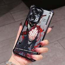 Funda de teléfono creativa y popular de anime DAN DA DAN para OPPO para Realme 15 14 13 12 11 Pro Plus C75 C55 C53 C35 C33 4G 5G, marco electrochapado, cubierta trasera transparente anti-caída, moda de alta gama, funda de teléfono de moda, diseño de anime, borde electrochapado, entusiastas de la moda, usuarios de Oppo - Mezcla de colores - Ver 4