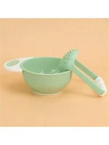 1件装手动婴儿辅食研磨器，婴幼儿辅食泥制作器，水果/蔬菜捣碎器及碗套装，喂养用品，婴儿护理产品