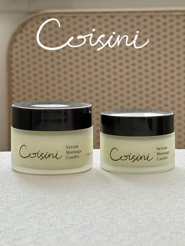 2 pièces Set de bougies de massage à la cire de soja Cosini Body Serum, coffret cadeau parfumé pour rituel romantique DIY, décoration de la pièce, cadeaux de Noël, cadeaux pour femmes, cadeaux pour la meilleure amie, cadeaux de remise des diplômes, cadeaux d'anniversaire, cadeaux de mariage, cadeaux pour l'amant, souvenirs de mariage, décoration d'intérieur