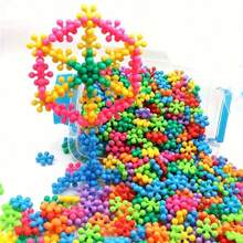 60/100/200 件梅花 3D 雪花 DIY 互锁拼图积木套装 - 复活节、圣诞节和赠品益智塑料组装玩具,儿童玩具,积木,拼图,儿童玩具,儿童玩具,积木,儿童玩具,儿童玩具,玩具 - 多色 - 查看 11