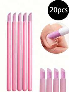 [5pcs/1set] Quartz & Ceramic Nail Polishing & Carving Pen Kit, 45 Degree Cuticle & Skin Remover, Nail Polish, Nail File, Smooth Rock Stone, Natural Nail Gel