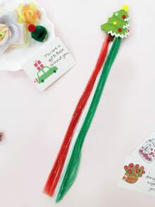 Clips y diademas navideños lindos y dulces, con varios elementos navideños (reno/árbol de Navidad/lazo/campana/muñeco de nieve) Extensiones de cabello coloridas, detalles festivos, accesorios para fiestas
