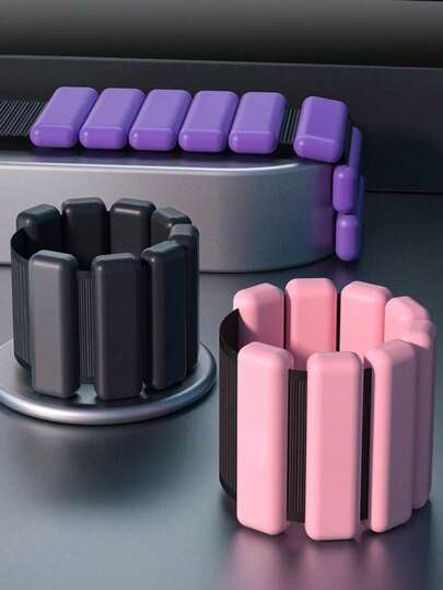 1 Set Glow-In-The-Dark Wrist & Ankle Weights, 450g And 920g Adjustable Resistance Bands, Skin-Friendly Silicone Material, Unisex Wearable Aerobic Exercise Equipment Suitable For Gym