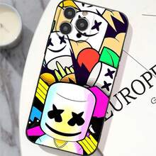 Funda de teléfono DJ M-MARSHMELLO para  12 11 13 14 15 16 Max Pro Plus, cubierta de silicona suave negra, compatible con funda de  17, funda de  17 Pro, funda de  17 Pro Max - z2 - Ver 4