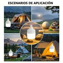 Foco LED recargable con diseño de cápsula, luz de emergencia portátil, 120 W, C4s, blanco frío - Blanco - Ver 11