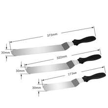 3pcs Cake Scraper Set, Stainless Steel Icing Scraper Set For Cake Smoothing - 6 Inch, 8 Inch, 10 Inch Cake Decorating Tools Back To School