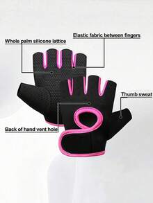 1 par de guantes deportivos transpirables de fitness para hombres y mujeres, adecuados para baloncesto, mancuernas, levantamiento de pesas y entrenamiento. Guantes de media dedos con protección de muñeca para barra horizontal, bicicleta y antideslizantes. Guantes de fitness para mujeres, accesorios de gimnasio, deportes, gimnasio, ejercicio en casa, guantes de gimnasio para hombres y mujeres