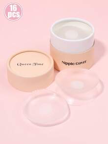 TSLBNRIO 8/12/16/22pcs Silicone Gift Box Transparent Nipple Covers, Non-Slip, Prevent Nipple Protrusion, Invisible Breast Pads, Pasties, Strapless Bras, Adhesive Bras, Seamless, Suitable For Wedding, Work Attire, Dresses, Swimwear, Bikini, Strapless, Evening Gowns, Washable And Reusable - Multicolor - View 4