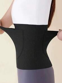 1pc Winter Thermal Double Pocket Waist Warmer Belt For Women, Warm Abdomen Protector With Pocket For Heating Pad, Thin Waist Belt